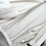 イヴ サンローラン ヴィンテージ YSLロゴ ブルゾン ジャケット ホワイト / ネイビー