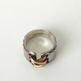 エルメス ヴィンテージ メキシコ コルセット ダブル 18K × SV925 指輪 リング シルバー925 18金 コンビ 52サイズ / 11.5号 - NEWSED