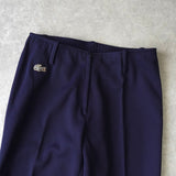 シュミーズ ラコステ 1970's ロゴパッチ フレアスラックス ネイビー - NEWSED