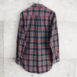 バーバリー 1990's ヴィンテージ 長袖シャツ ノバチェック ホースロゴ 刺繍 レッド / ブラック - NEWSED