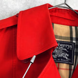 バーバリー 1990's ヴィンテージ ノバチェック裏地 トレンチコート レッド - NEWSED