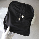 プラダ 1990's ヴィンテージ ポコノ テスート ナイロン サフィアーノレザー ボストンバッグ トライアングルロゴ ブラック - NEWSED