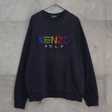 ケンゾー ゴルフ 1990's ヴィンテージ レインボーロゴ スウェット ネイビー - NEWSED