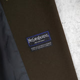 イヴ サンローラン 1990's ヴィンテージ ウール ダブル チェスターコート モカブラウン - NEWSED