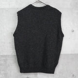 バーバリー 1990's ヴィンテージ 紋章ロゴ刺繍 ニット ベスト チャコールグレー - NEWSED