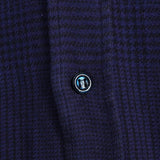 イヴ サンローラン 1990's ヴィンテージ 千鳥格子柄 ハウンドトゥース ネルシャツ 長袖シャツ ネイビー - NEWSED