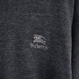 バーバリー 1990's ヴィンテージ モックネック ニット ホースロゴ 刺繍 グレー - NEWSED