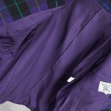 バーバリー 1990's ヴィンテージ チェック柄 ウール ダブル テーラードジャケット コート パープル - NEWSED