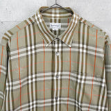バーバリー 1990's ヴィンテージ ノバチェック ホースロゴ 総柄 長袖シャツ ベージュ - NEWSED