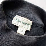 バーバリー 1990's ヴィンテージ モックネック ニット ホースロゴ 刺繍 グレー - NEWSED