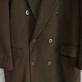 イヴ サンローラン 1990's ヴィンテージ ウール ダブル チェスターコート モカブラウン - NEWSED