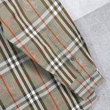 バーバリー 1990's ヴィンテージ ノバチェック ホースロゴ 総柄 長袖シャツ ベージュ - NEWSED