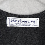 バーバリー 1990's ヴィンテージ 紋章ロゴ刺繍 ニット ベスト チャコールグレー - NEWSED