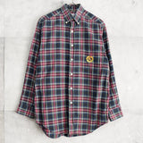 バーバリー 1990's ヴィンテージ 長袖シャツ ノバチェック ホースロゴ 刺繍 レッド / ブラック - NEWSED