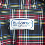 バーバリー 1990's ヴィンテージ 長袖シャツ ノバチェック ホースロゴ 刺繍 レッド / ブラック - NEWSED