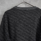 イヴ サンローラン 1990's ヴィンテージ 総柄 ニット グレー - NEWSED