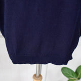 イヴ サンローラン ヴィンテージ 1990s 半袖ニット ストライプ柄 ネイビー レディース - NEWSED