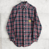 バーバリー 1990's ヴィンテージ 長袖シャツ ノバチェック ホースロゴ 刺繍 レッド / ブラック - NEWSED