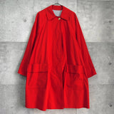 バーバリー 1990's ヴィンテージ ホースロゴ 金ボタン ステンカラーコート レッド - NEWSED