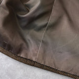 1990's イヴ・サンローラン ウール シングル テーラードジャケット 総裏地 ブラウン L相当 - NEWSED