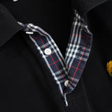 バーバリー 1990's 長袖ポロシャツ エンブレムロゴ 刺繍 ブラック Mサイズ - NEWSED