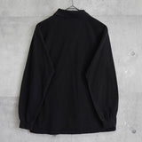 バーバリー 1990's 長袖ポロシャツ エンブレムロゴ 刺繍 ブラック Mサイズ - NEWSED