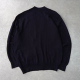 イヴ サンローラン 1990's ヴィンテージ YSLロゴ 格子柄 カーディガン ネイビー/グリーン - NEWSED