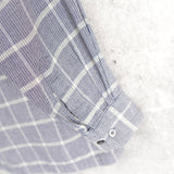 イヴ サンローラン 1990's ヴィンテージ YSLロゴ チェック柄 長袖シャツ グレー - NEWSED