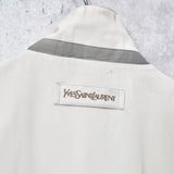 イヴ サンローラン 1990's ヴィンテージ YSLロゴ 刺繍 リバーシブル ナイロンジャケット ブルゾン カーキ / ベージュ - NEWSED