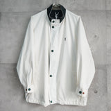 イヴ サンローラン 1990's ヴィンテージ YSLロゴ ブルゾン カバーオール コート ホワイト/ダークネイビー - NEWSED