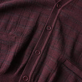 イヴサンローラン 1990's ヴィンテージ YSLロゴ 刺繍 カーディガン ボルドー - NEWSED