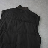 イヴ サンローラン 1990's YSLロゴ リバーシブル 中綿ベスト チェック柄 チャコールグレー/カーキ - NEWSED