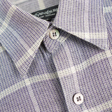 イヴ サンローラン 1990's ヴィンテージ YSLロゴ チェック柄 長袖シャツ グレー - NEWSED