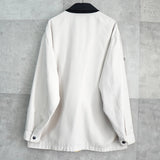 イヴ サンローラン 1990's ヴィンテージ YSLロゴ リバーシブル ナイロンジャケット ブルゾン イエロー / オフホワイト - NEWSED