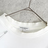 イヴ サンローラン 1990's ヴィンテージ スウェット YSLロゴ 刺繍 ホワイト - NEWSED