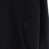 イヴ サンローラン 1990's ヴィンテージ ウールコート カサンドラロゴ YSLロゴ 刺繍 ブラック - NEWSED