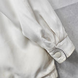 イヴ サンローラン 1990's ヴィンテージ YSLロゴ 刺繍 リバーシブル ナイロンジャケット ブルゾン オフホワイト / ブラック - NEWSED