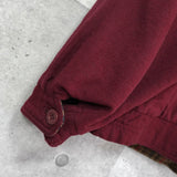 イヴサンローラン 1990's ヴィンテージ リバーシブル YSLロゴ 刺繍 チェック柄 ウールブルゾン ブラウン / ボルドー - NEWSED