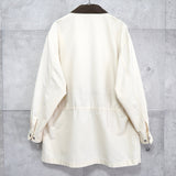 イヴ サンローラン 1990's ヴィンテージ YSLロゴ ミドルコート カバーオール ブルゾン アイボリー/ブラウン - NEWSED