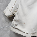 イヴ サンローラン 1990's ヴィンテージ YSLロゴ 刺繍 リバーシブル ナイロンジャケット ブルゾン オフホワイト / ブラック - NEWSED