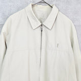 イヴ サンローラン 1990's ヴィンテージ カサンドラロゴ YSLロゴ 刺繍 ブルゾン アイボリー - NEWSED