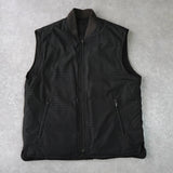 イヴ サンローラン 1990's YSLロゴ リバーシブル 中綿ベスト チェック柄 チャコールグレー/カーキ - NEWSED