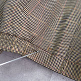 イヴ サンローラン 1990's ヴィンテージ リバーシブル YSLロゴ スエード調 ブルゾン ブラック チェック柄 - NEWSED