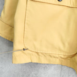 イヴ サンローラン 1990's ヴィンテージ YSLロゴ リバーシブル ナイロンジャケット ブルゾン イエロー / オフホワイト - NEWSED