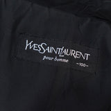 イヴ サンローラン 1990's ヴィンテージ カサンドラロゴ YSLロゴ ブルゾン ブラック - NEWSED