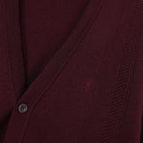 イヴ サンローラン 1990’s ヴィンテージ カサンドラロゴ YSLロゴ カーディガン ボルドー - NEWSED