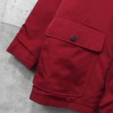 イヴサンローラン 1990's ヴィンテージ リバーシブル YSLロゴ ナイロンジャケット ブルゾン レッド / ブラック - NEWSED