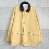 イヴ サンローラン 1990's ヴィンテージ YSLロゴ リバーシブル ナイロンジャケット ブルゾン イエロー / オフホワイト - NEWSED