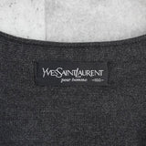 イヴ サンローラン 1990's ヴィンテージ YSLロゴ アーガイル柄 カーディガン グレー - NEWSED