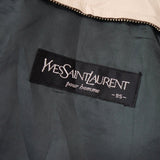 イヴ サンローラン 1990's ヴィンテージ YSLロゴ 刺繍 リバーシブル ナイロンジャケット ブルゾン グリーン - NEWSED